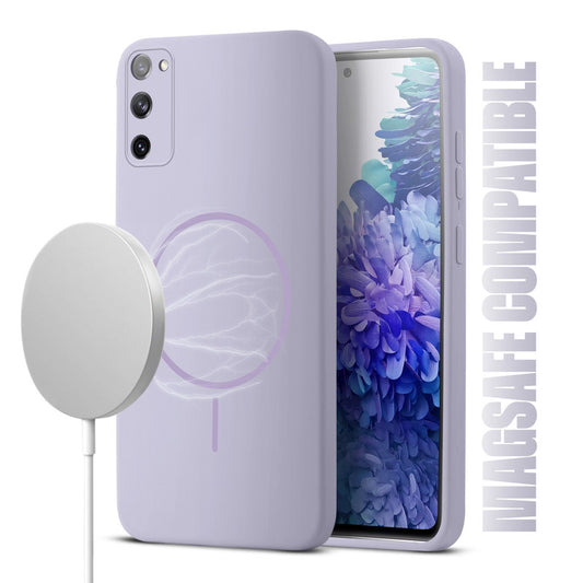 Liquid Silicon With Microfiber Lining Back Case For Samsung S20 FE 5G (MagSafe Compatible)