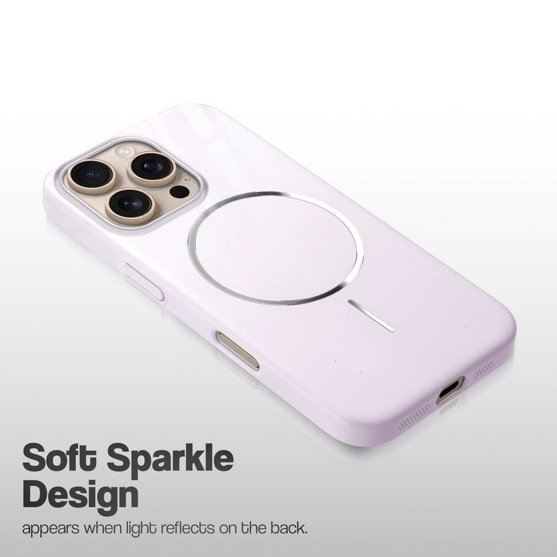 Smooth & Shiny Glossy Hard Back Cover Case For Apple iPhone 16 Pro With Wireless Charging Support Support