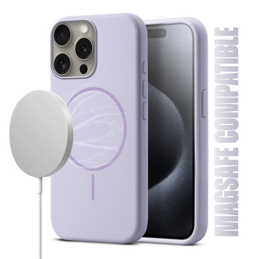MagSafe Compatible Liquid Silicone Case For Apple iPhone 15 Pro