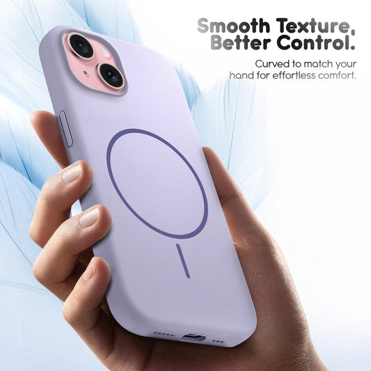 Cloud Feel Silicone Case for Apple iPhone 15 – Supports Wireless Charging