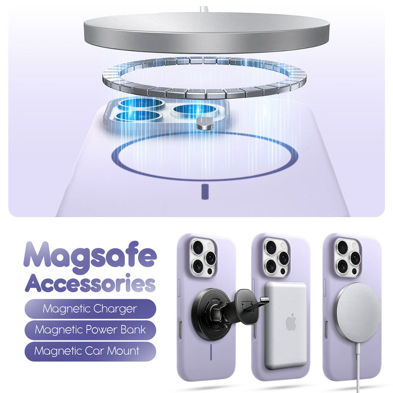 Cloud Feel Silicone Case for Apple iPhone 16 Pro – Supports Wireless Charging