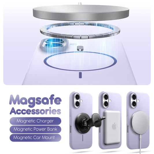 Cloud Feel Silicone Case for Apple iPhone 16 Plus – Supports Wireless Charging