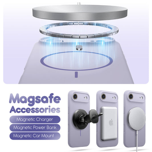 Cloud Feel Silicone Case for Apple iPhone 17 Air With Camera Protection – Supports Wireless Charging