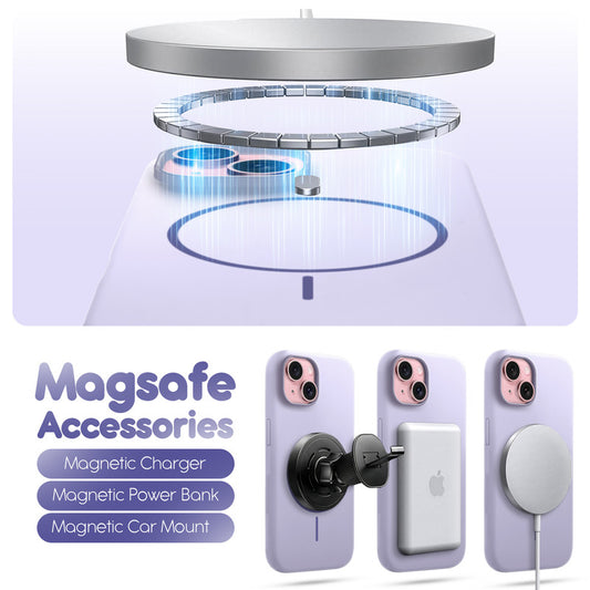 Cloud Feel Silicone Case for Apple iPhone 15 Plus – Supports Wireless Charging