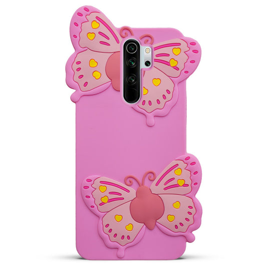 3D Vibrant Butterfly Silicone Phone Case For Redmi Note 8 Pro