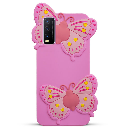 3D Vibrant Butterfly Silicone Phone Case For Vivo Y20