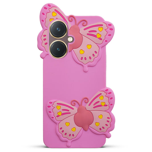 3D Vibrant Butterfly Silicone Phone Case For Vivo Y27 4G