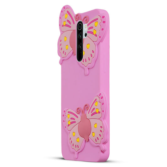 3D Vibrant Butterfly Silicone Phone Case For Redmi Note 8 Pro