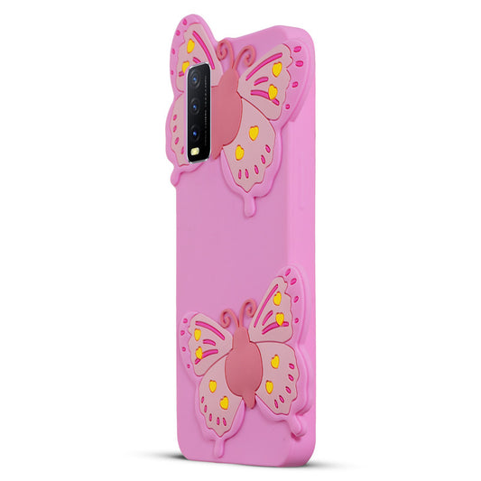 3D Vibrant Butterfly Silicone Phone Case For Vivo Y20