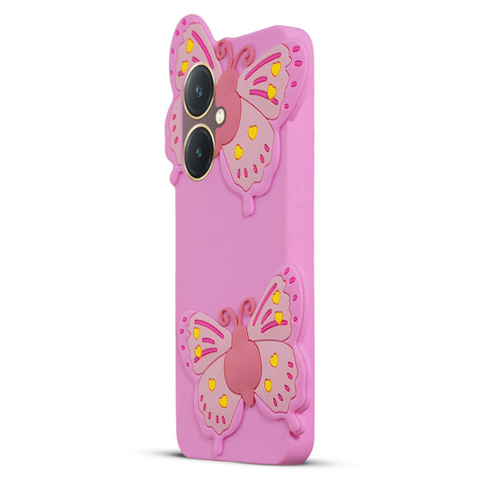 3D Vibrant Butterfly Silicone Phone Case For Vivo Y27 4G