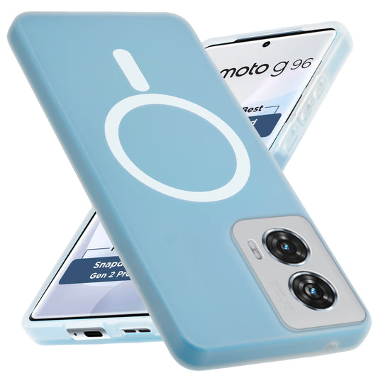 Classic Matte Silicone Back Case for Motorola Moto G96 5G