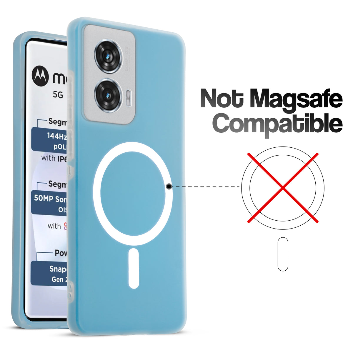 Classic Matte Silicone Back Case for Motorola Moto G96 5G