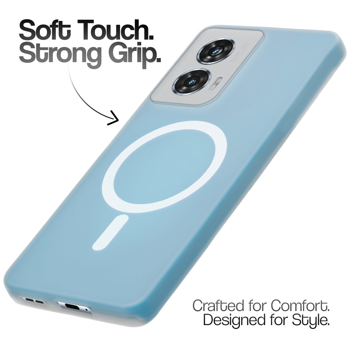 Classic Matte Silicone Back Case for Motorola Moto G96 5G