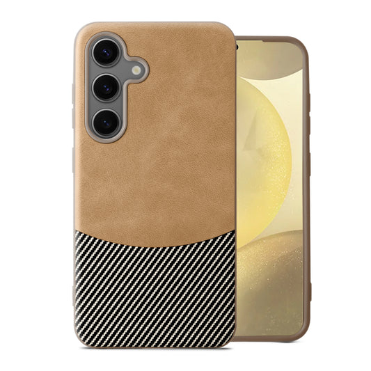 Modern Hybrid PU Leather With Checks Design Back Case For Samsung S Series with Sophisticated Style