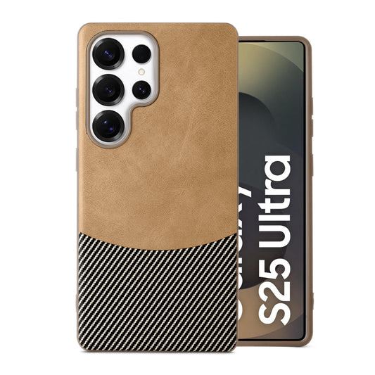 Modern Hybrid PU Leather With Checks Design Back Case For Samsung S Series with Sophisticated Style