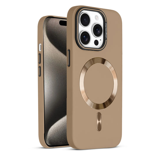 Smooth Silicone Finish Hard Back MagSafe Compatible Case for Apple iPhone 15 Pro Max With Camera Protection