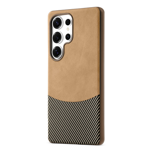Modern Hybrid PU Leather With Checks Design Back Case For Samsung S Series with Sophisticated Style