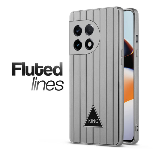 Glossy Matte Line Texture Back Cover for OnePlus 11R 5G