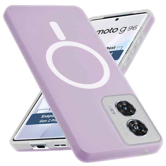 Classic Matte Silicone Back Case for Motorola Moto G96 5G