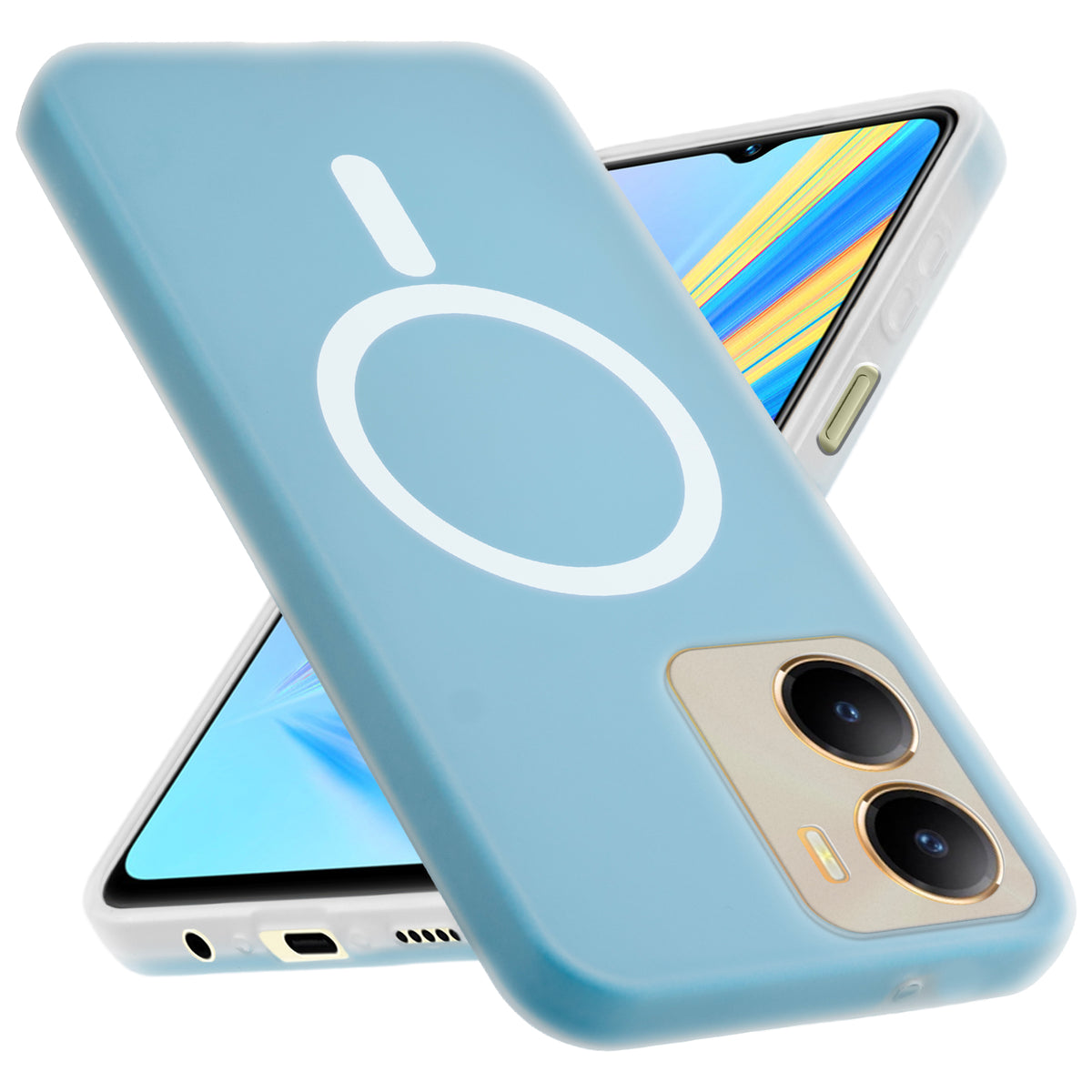 Classic Matte Silicone Back Case for Vivo T2x 5G