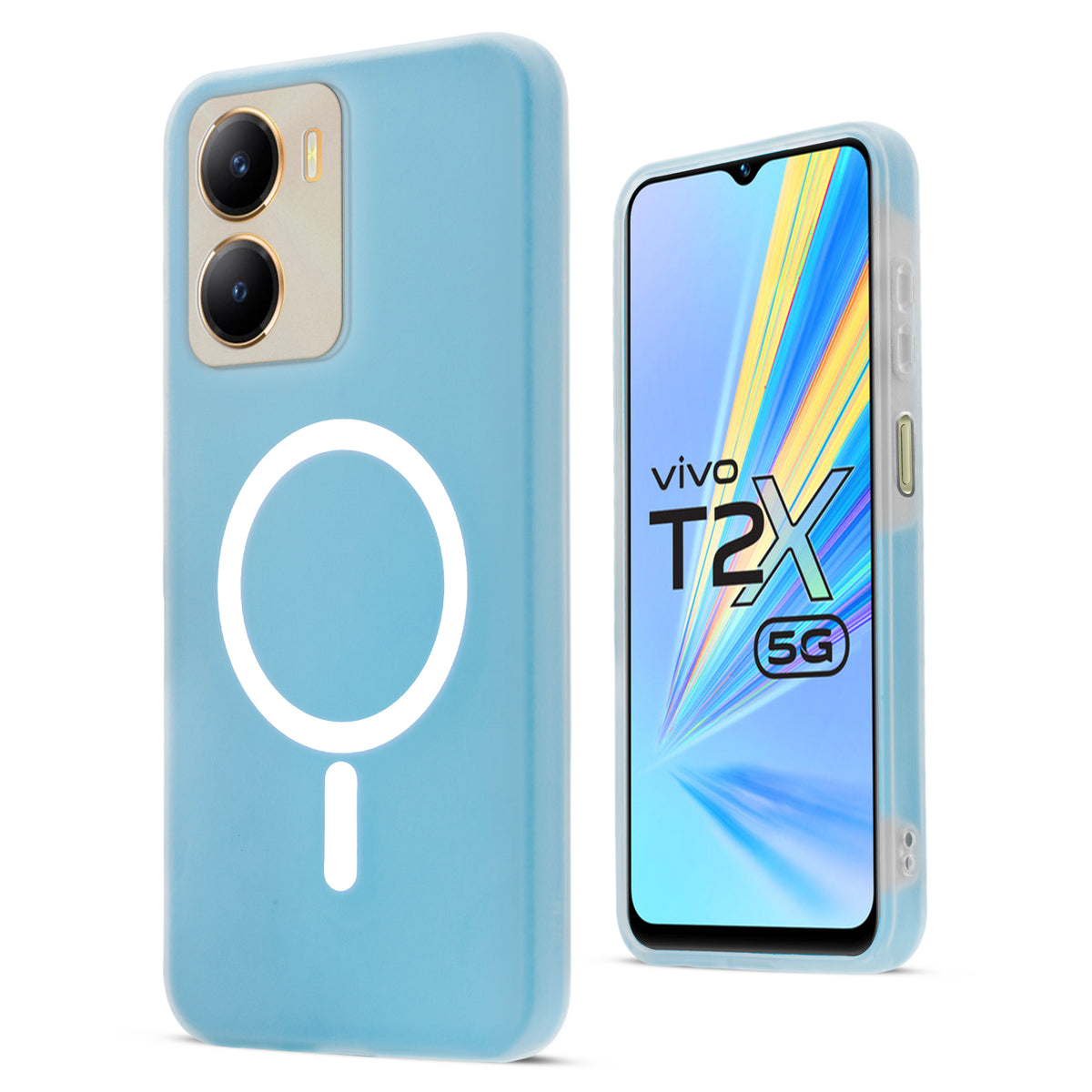 Classic Matte Silicone Back Case for Vivo T2x 5G