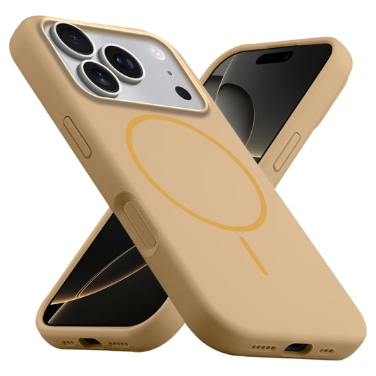 Liquid Silicon With Microfiber Lining Back Case For Apple iPhone 17 Pro (MagSafe Compatible)