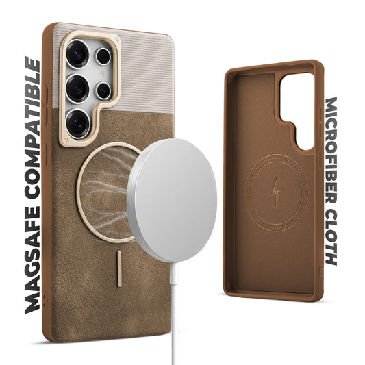 Luxury Leather MagSafe Case for Samsung S24 Ultra 5G