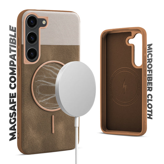Luxury Leather MagSafe Case for Samsung S23 5G