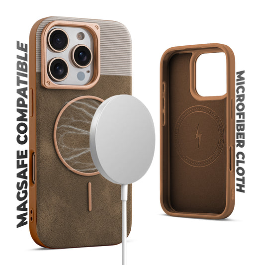Luxury Leather MagSafe Case for Apple iPhone 16 Pro