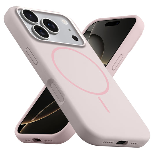 Liquid Silicon With Microfiber Lining Back Case For Apple iPhone 17 Pro (MagSafe Compatible)