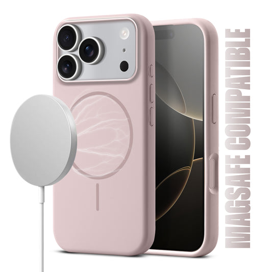 Liquid Silicon With Microfiber Lining Back Case For Apple iPhone 17 Pro (MagSafe Compatible)