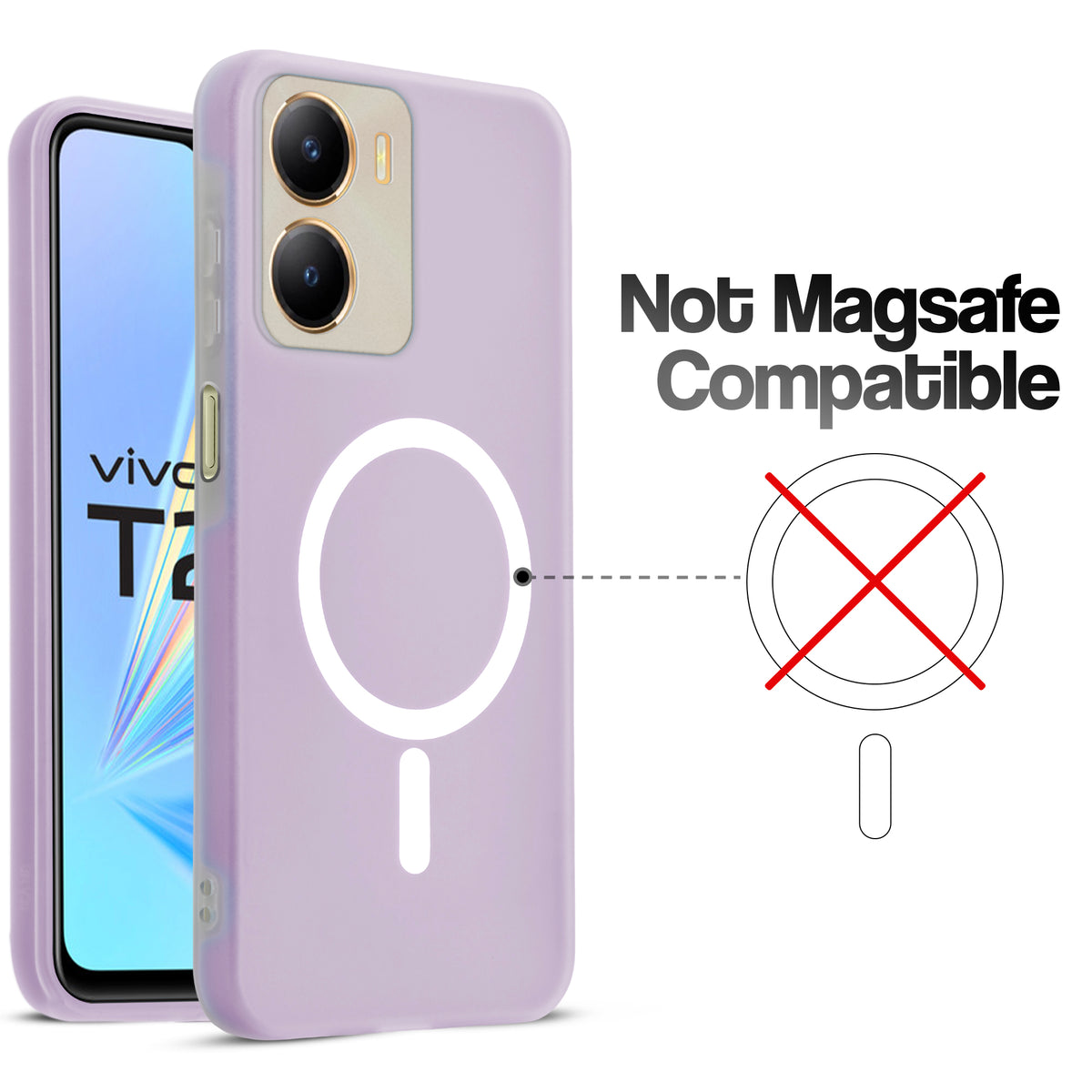 Classic Matte Silicone Back Case for Vivo T2x 5G