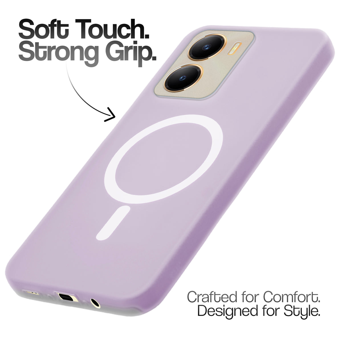 Classic Matte Silicone Back Case for Vivo T2x 5G
