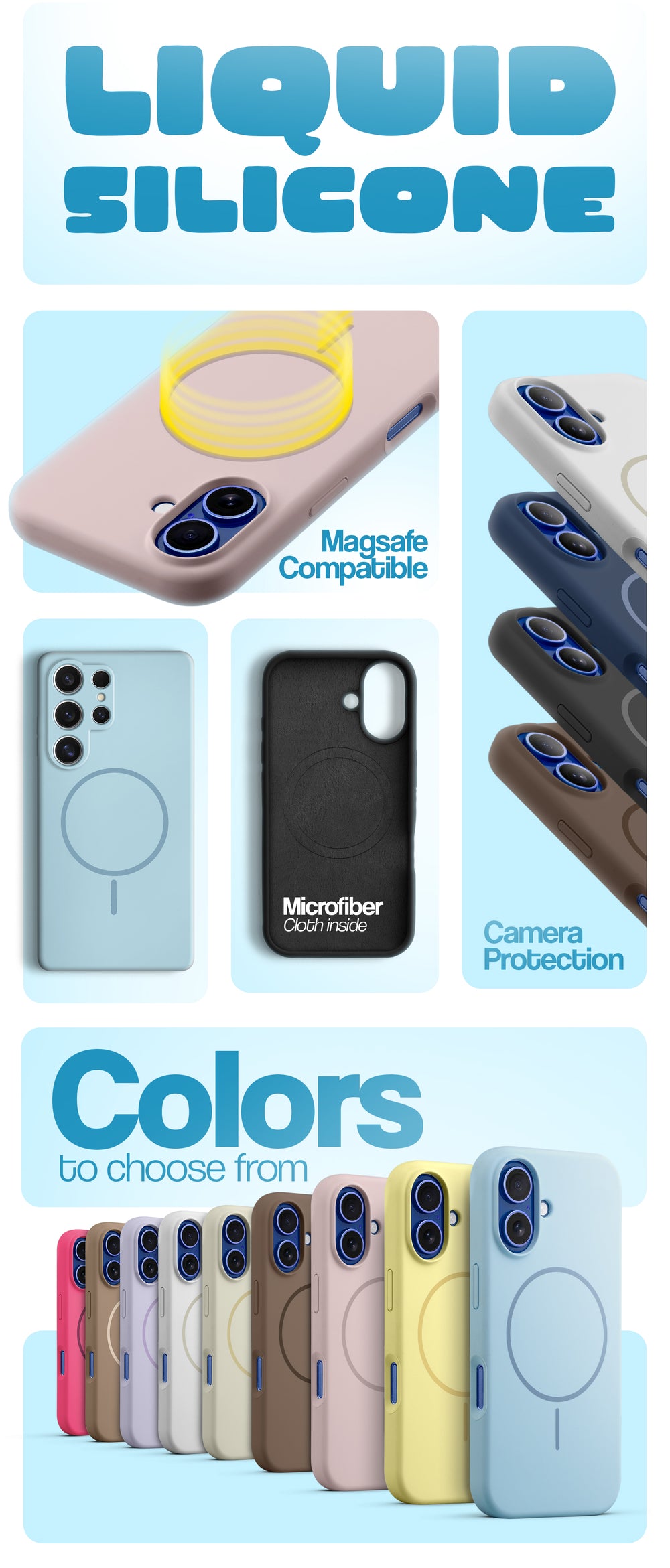 Cloud Feel Silicone Case for Apple iPhone 17 Air – Supports Wireless Charging