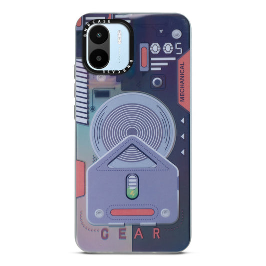Futuristic Rainbow Effect Circuit Print Hard Back Cover For Redmi A1 2022