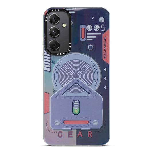 Futuristic Rainbow Effect Circuit Print Hard Back Cover For Samsung M34 5G