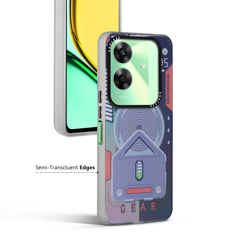 Rainbow Circuit Print Hard Case For Realme C61