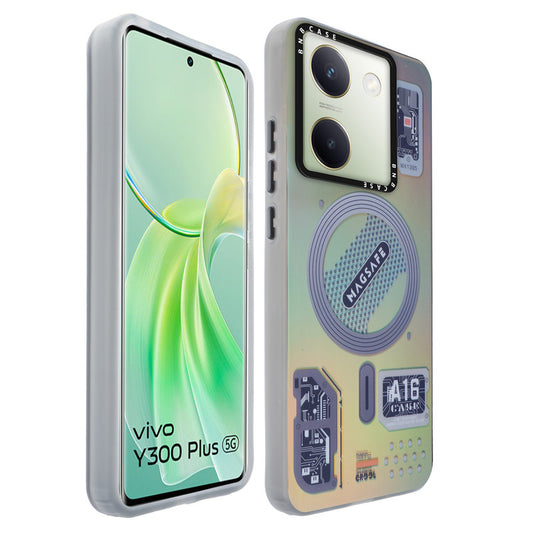 Colorful Reflective Circuit Prints Hard Back Protector Case For Vivo Y300 Plus 5G
