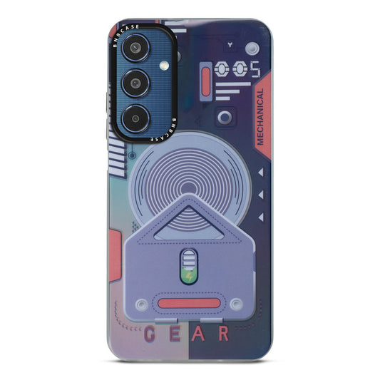 Colorful Reflective Circuit Prints Hard Back Protector Case For Samsung M35 5G