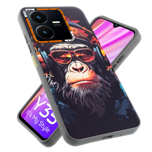 Dark Elegant Wild Creatures Printed Back Cases For Vivo Y35 4G