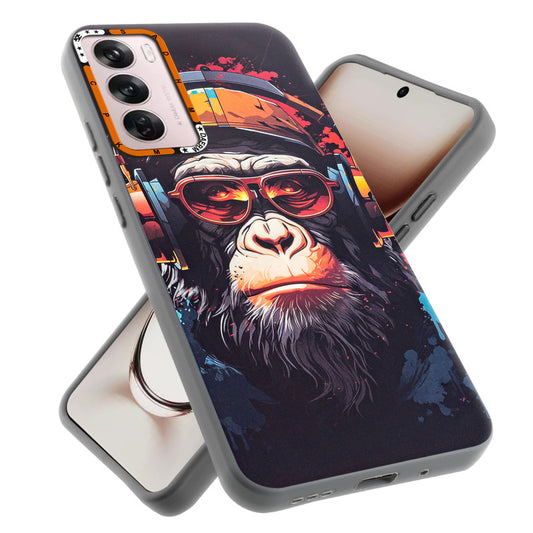 Dark Elegant Wild Creatures Printed Back Cases For Oppo Reno 12 Pro 5G