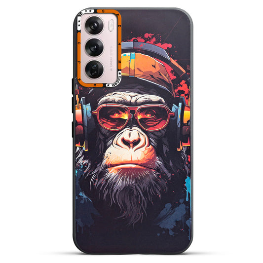 Dark Elegant Wild Creatures Printed Back Cases For Oppo Reno 12 5G