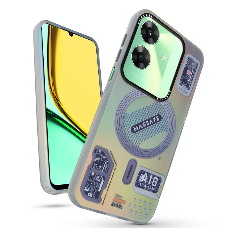 Rainbow Circuit Print Hard Case For Realme C61