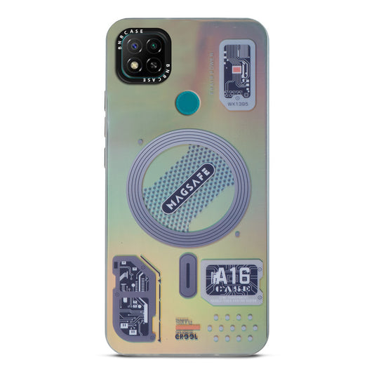 Futuristic Rainbow Effect Circuit Print Hard Back Cover For Redmi 9C