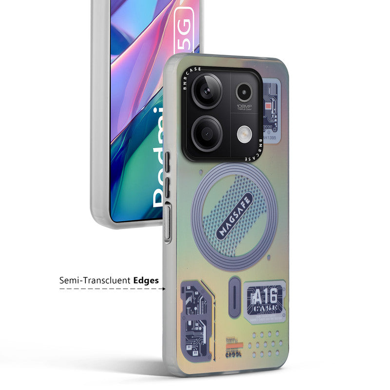 Rainbow Circuit Print Hard Case For Redmi Note 13 5G