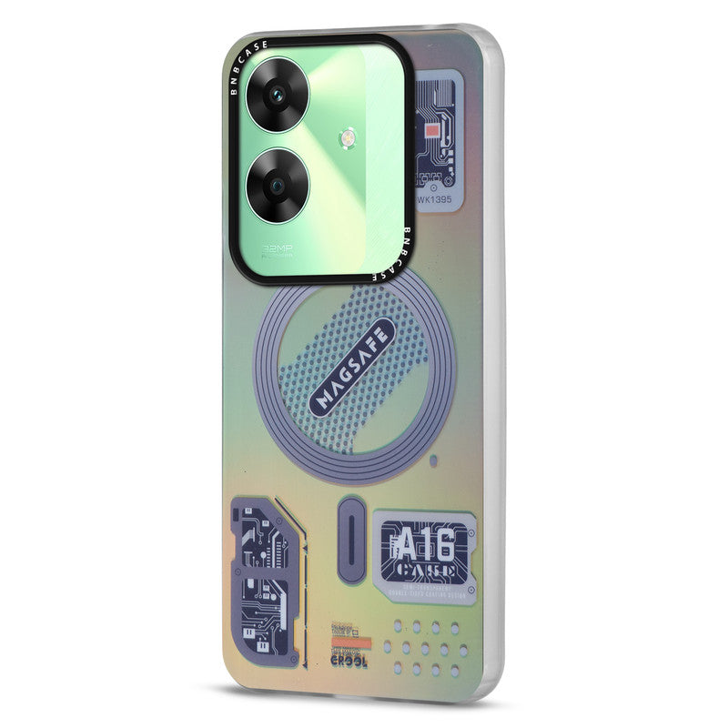 Rainbow Circuit Print Hard Case For Realme C61