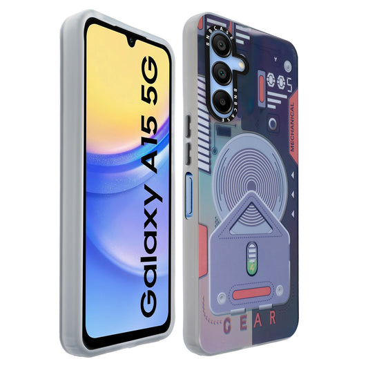 Colorful Reflective Circuit Prints Hard Back Protector Case For Samsung A15 5G