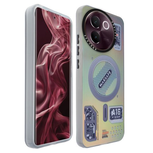 Colorful Reflective Circuit Prints Hard Back Protector Case For Vivo V30e 5G