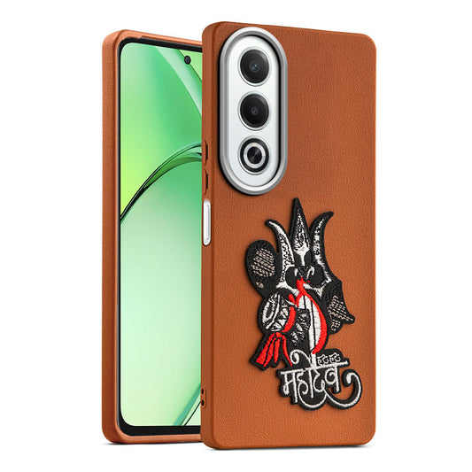 Sleek Textured Silicone Case for Oppo K12x 5G Featuring Divine Embroidery on the Back