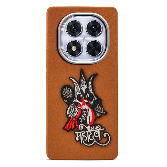 Sleek Textured Silicone Case for Redmi Note 14 Pro 5G Featuring Divine Embroidery on the Back